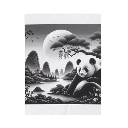 "Panda's Lunar Serenity" -Blanket