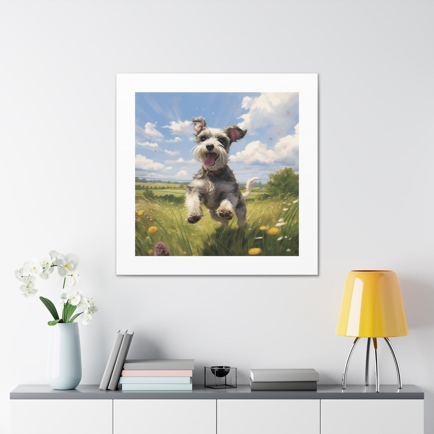 "Merry Miniature Schnauzer Print"