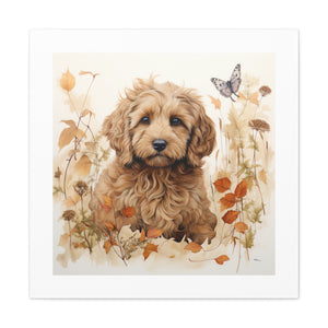 "Playful Labradoodle Canvas"