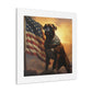 "Victory Flag Dog Canvas"