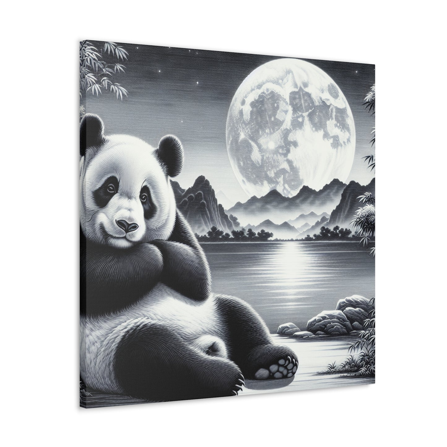 "Panda Moonlight"- Canvas