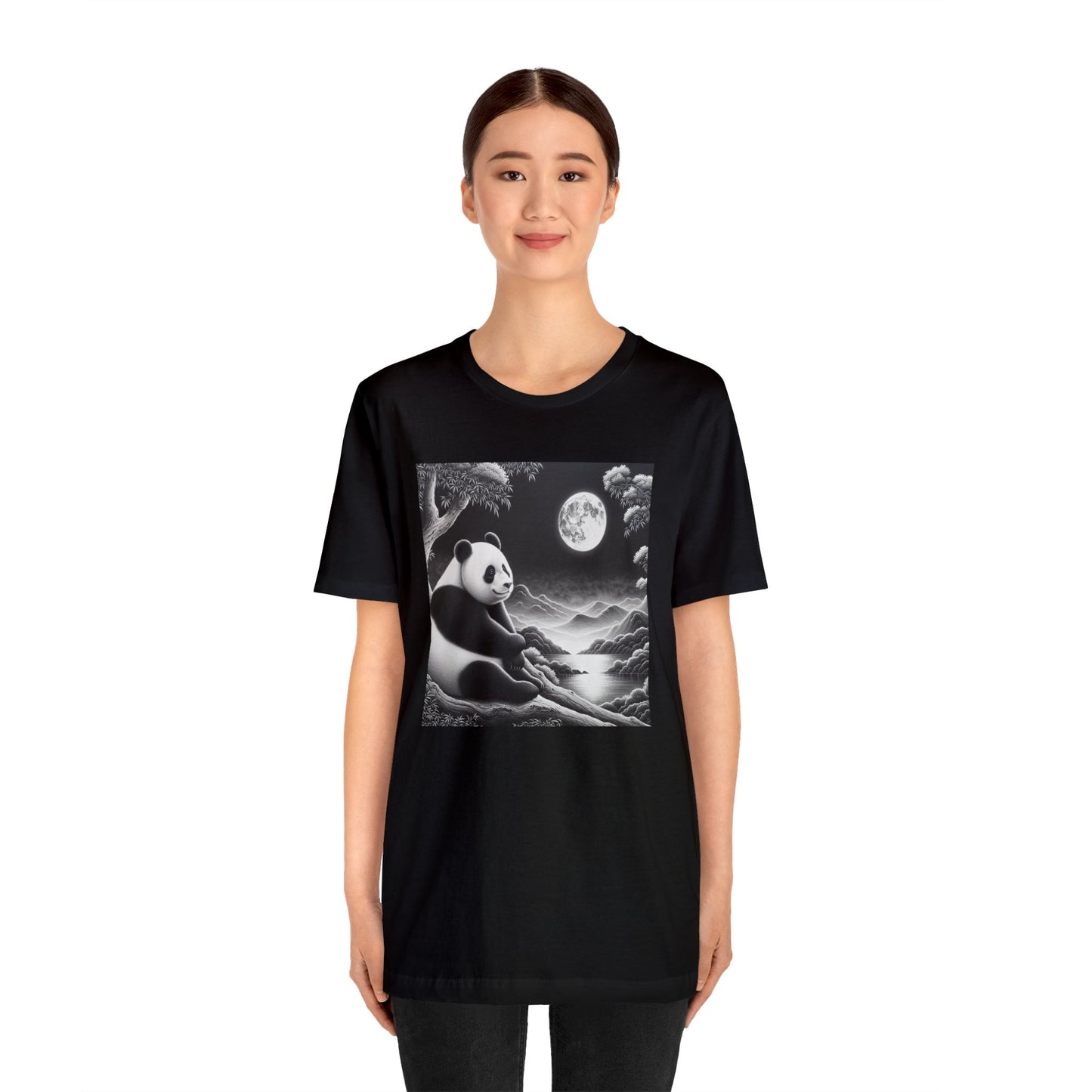 "Panda's Moonlight Grace"-  Tshirt