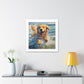 "Joyful Golden Retriever Splash"