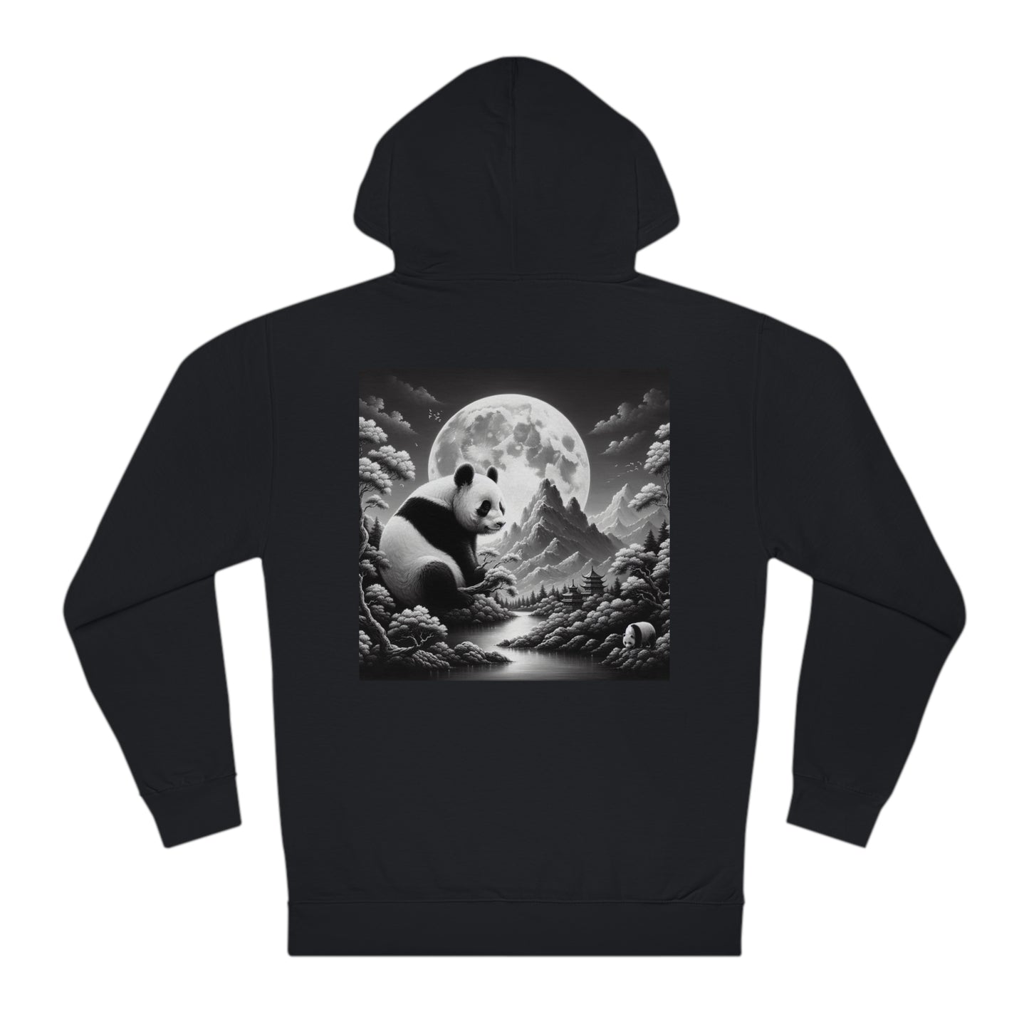 "Moonlit Panda Majesty"-  Hoodie