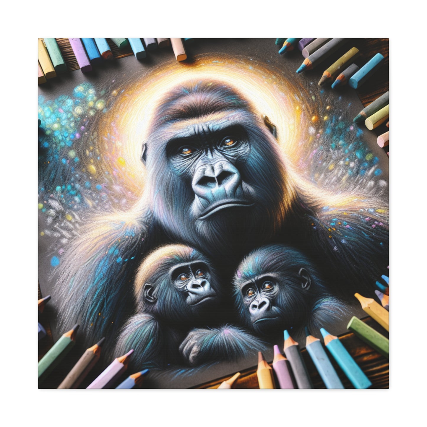 "Radiant Primate Pastel Panorama"