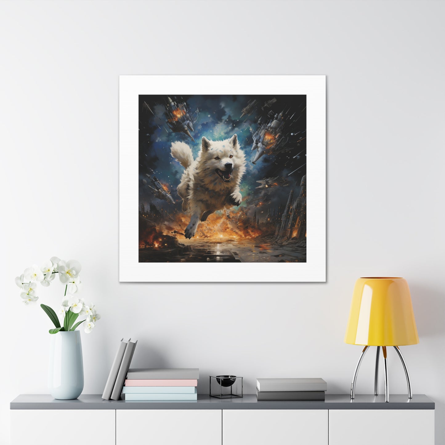 Heroic Husky Glow Print.