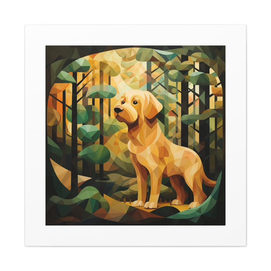 Funny Cubist Canine Forest.