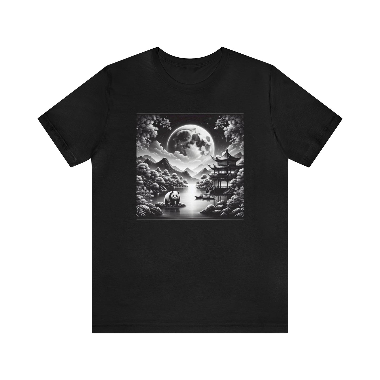 "Panda's Lunar Elegance"-  Tshirt