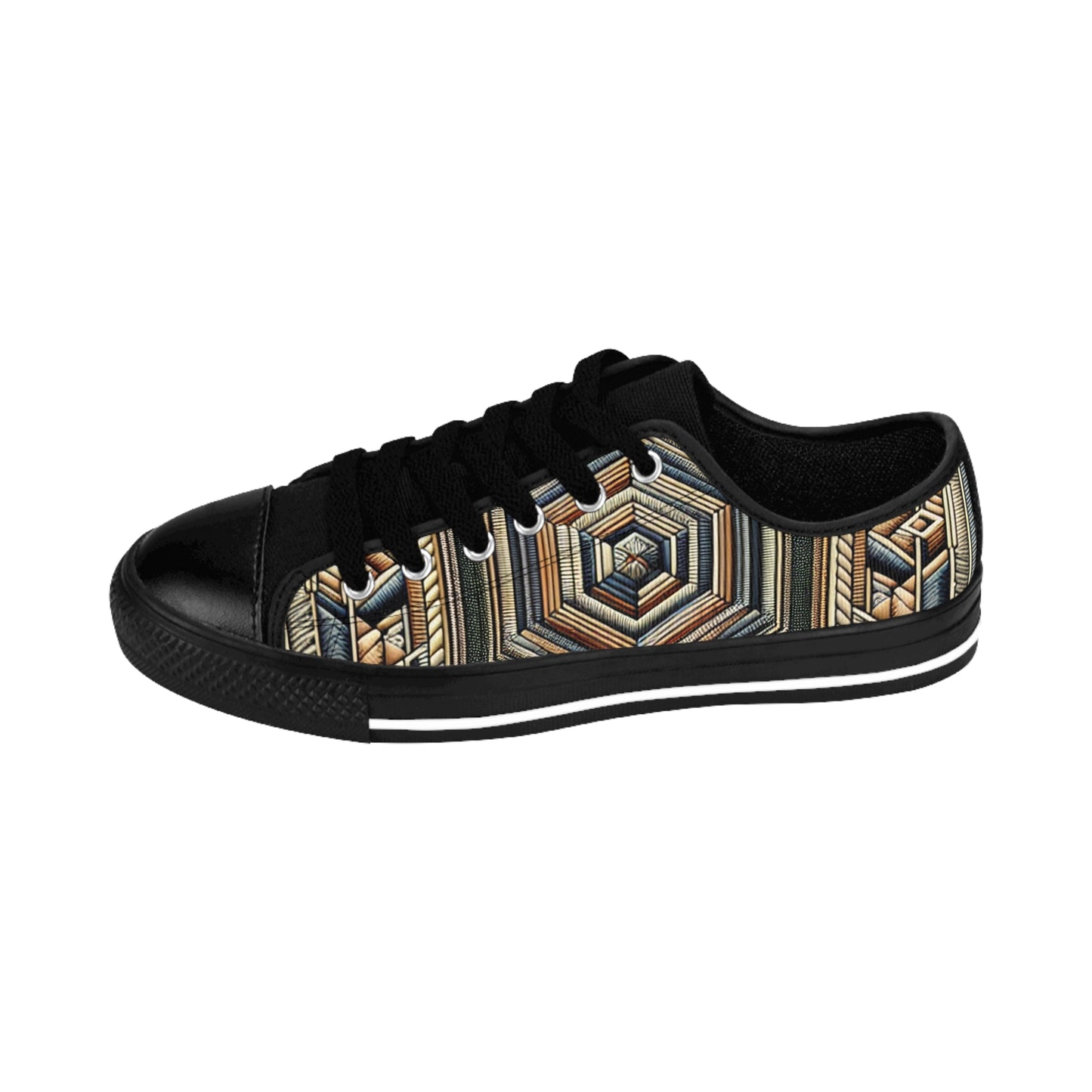 "HypnoVortex Canvas"- LowTop Shoes