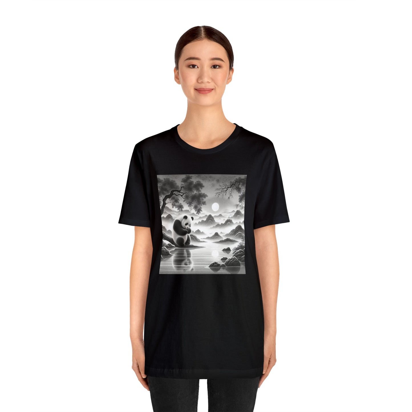 "Panda's Moonlit Majesty"-  Tshirt