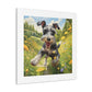 Frolicking Schnauzer Canvas Print