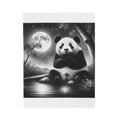 "Panda's Lunar Bliss" -Blanket
