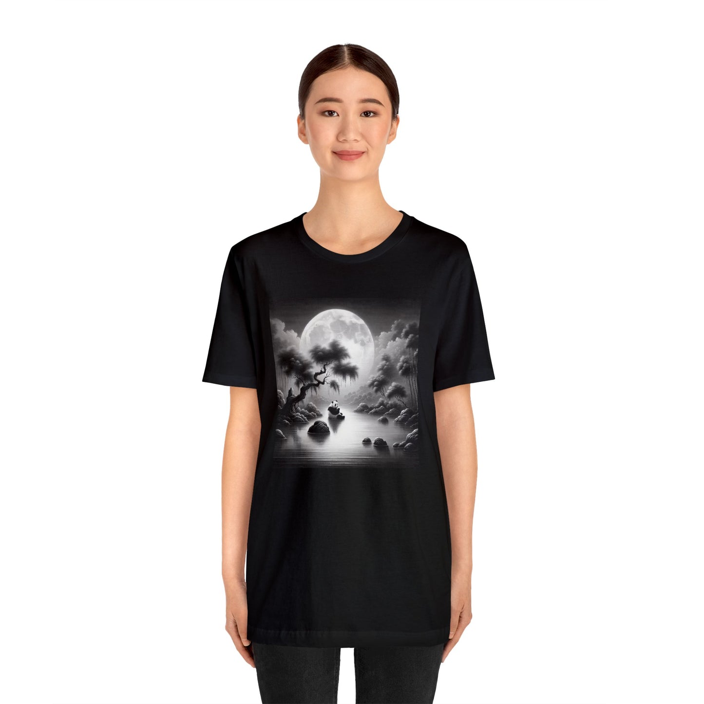 "Moonlit Panda Serenity"-  Tshirt