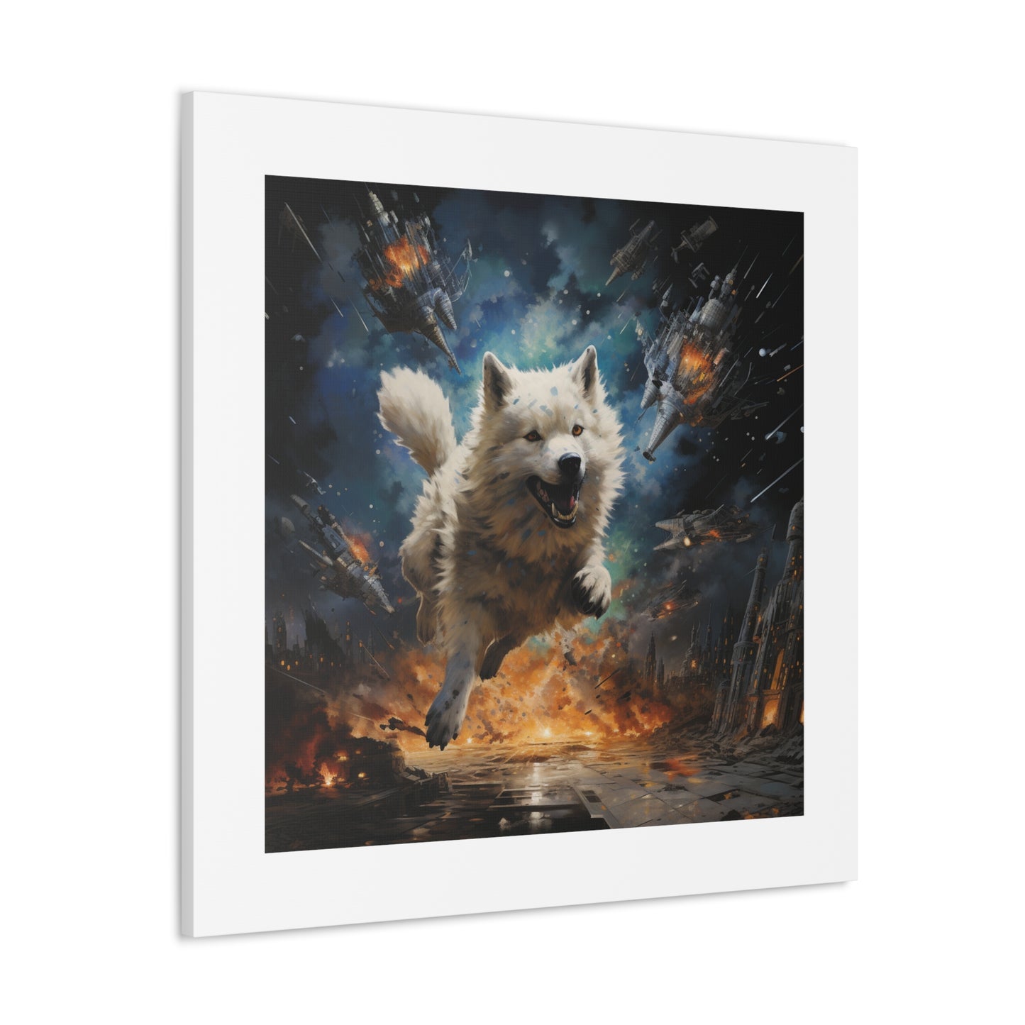 Heroic Husky Glow Print.