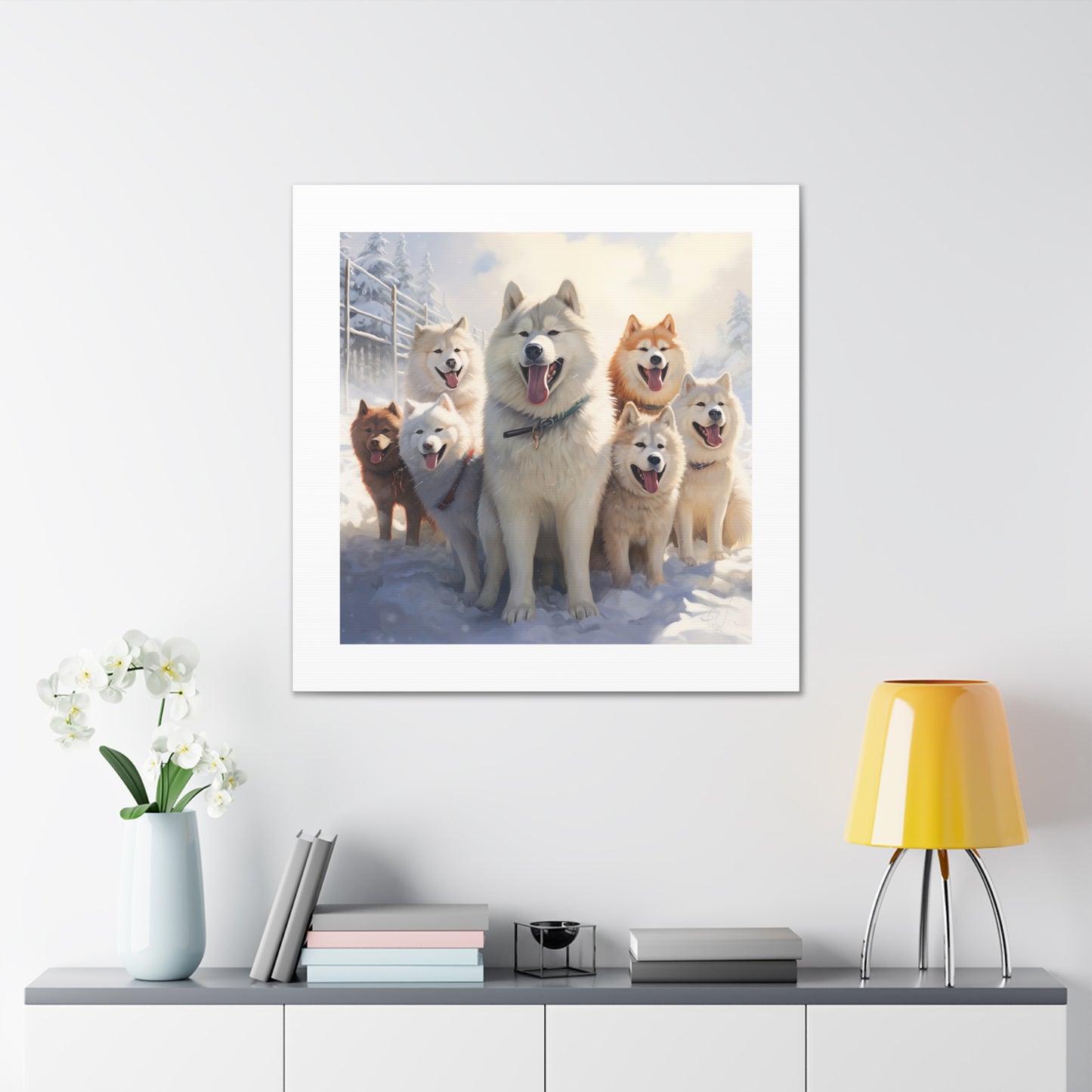 "Dazzling Doggies Snowscape"