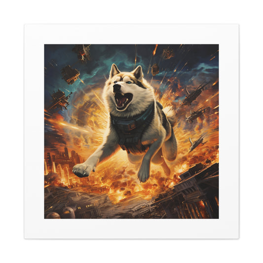 "Heroic War Dog Canvas"