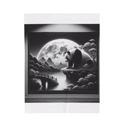 "Moonlit Zen Panda" -Blanket
