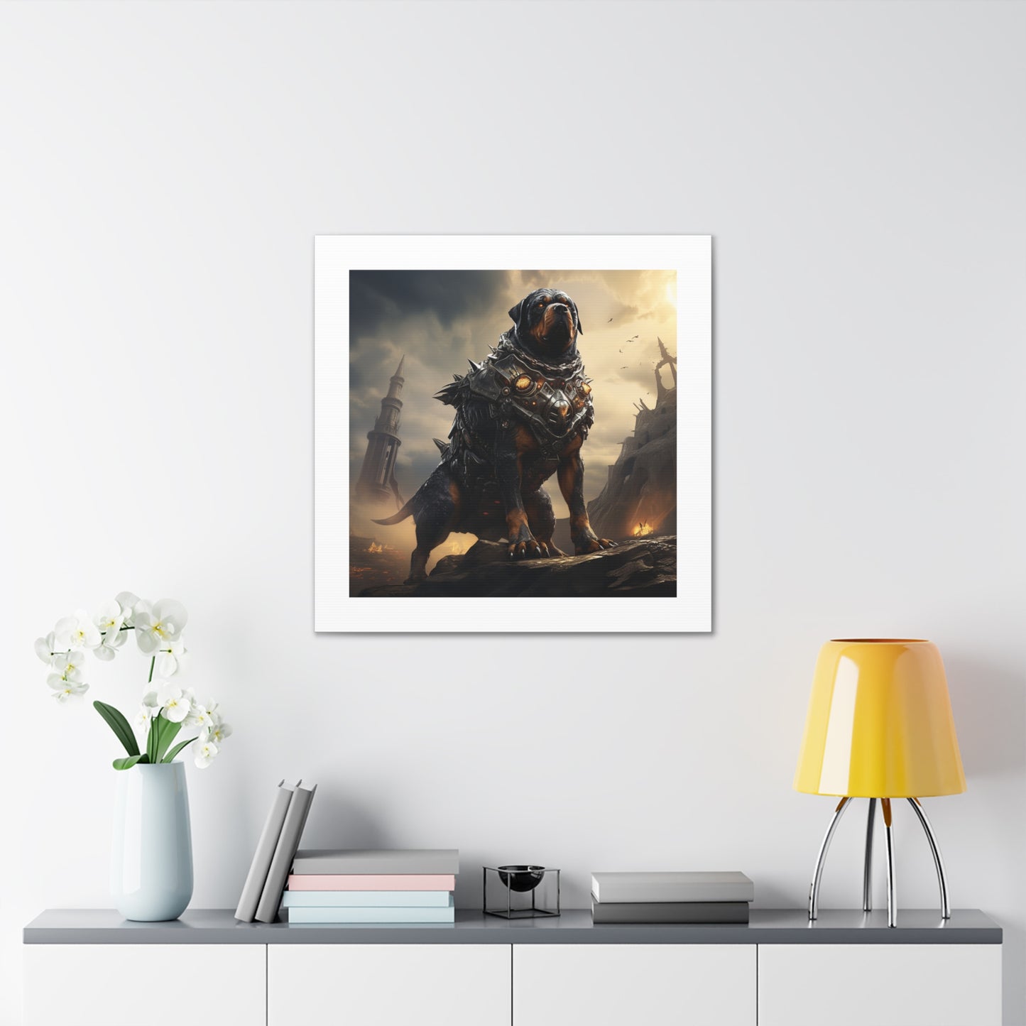 Armored Rottweiler War Print