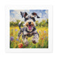 Joyful Mini-Schnauzer Canvas Print