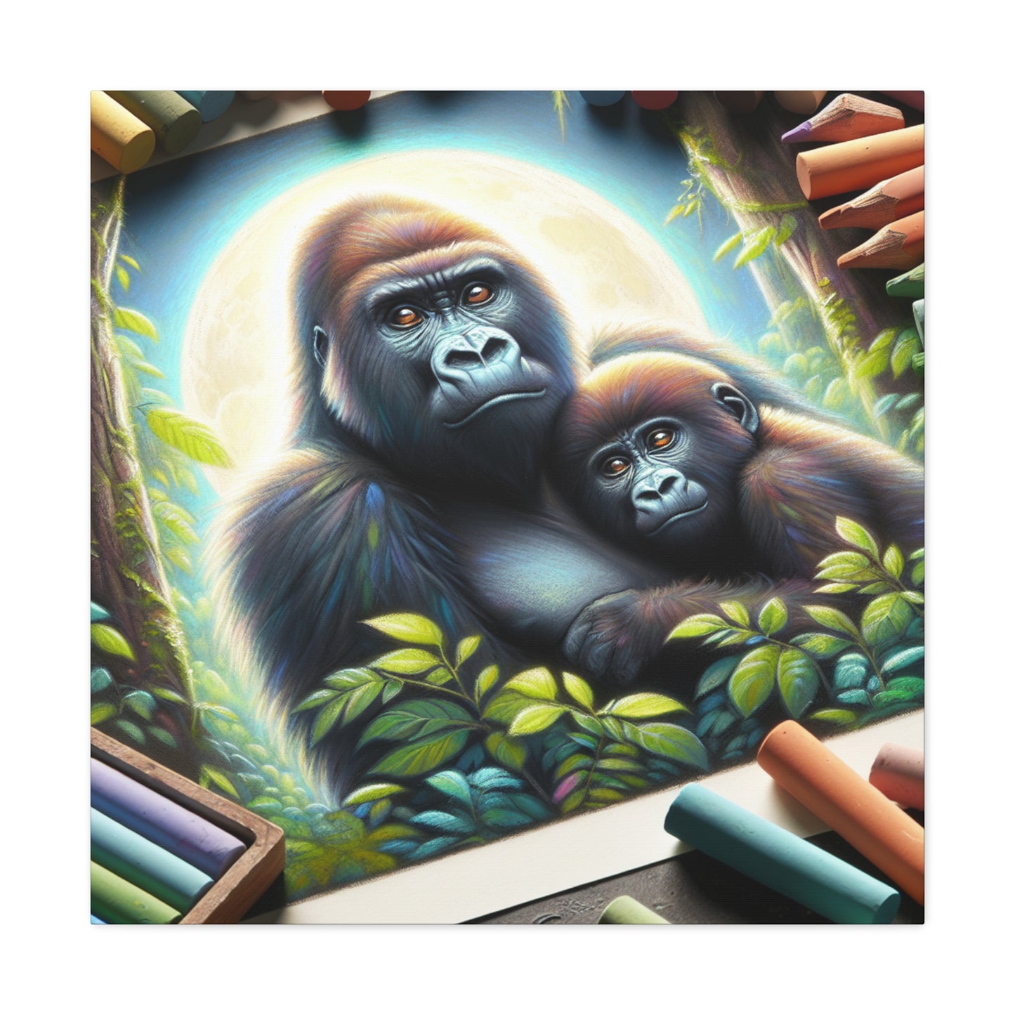 "Gorilla Glow: Pastel Panorama"