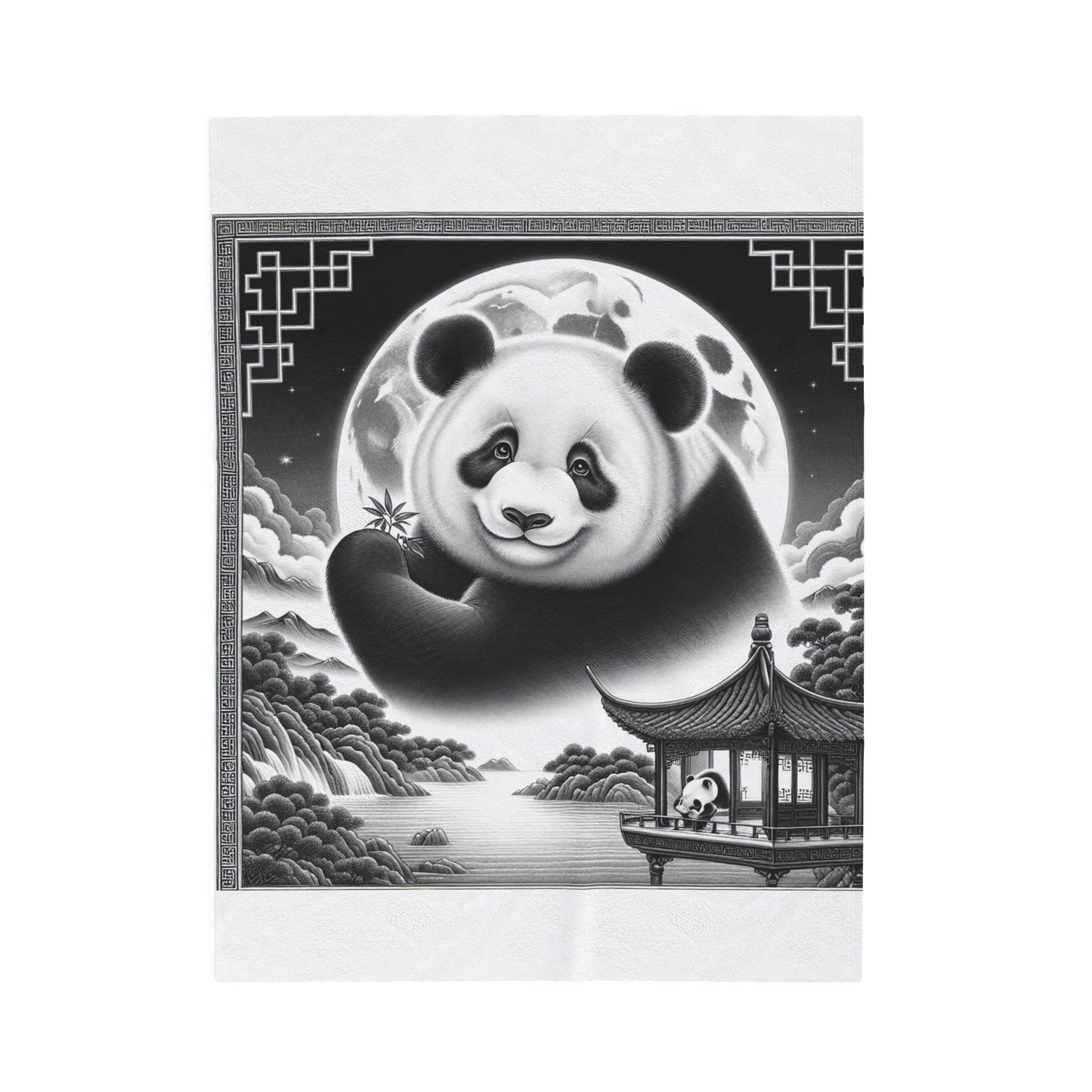 "Panda Moonlight" -Blanket