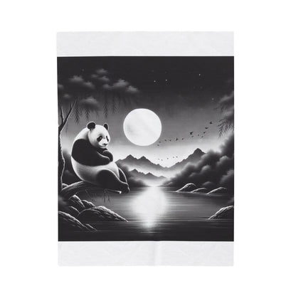 "Panda Moonscape" -Blanket