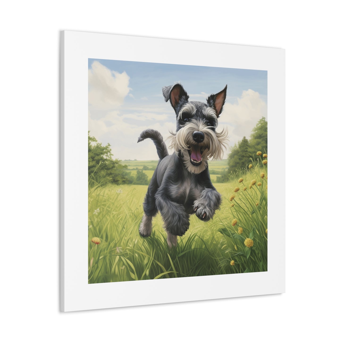 Joyful Schnauzer Print.