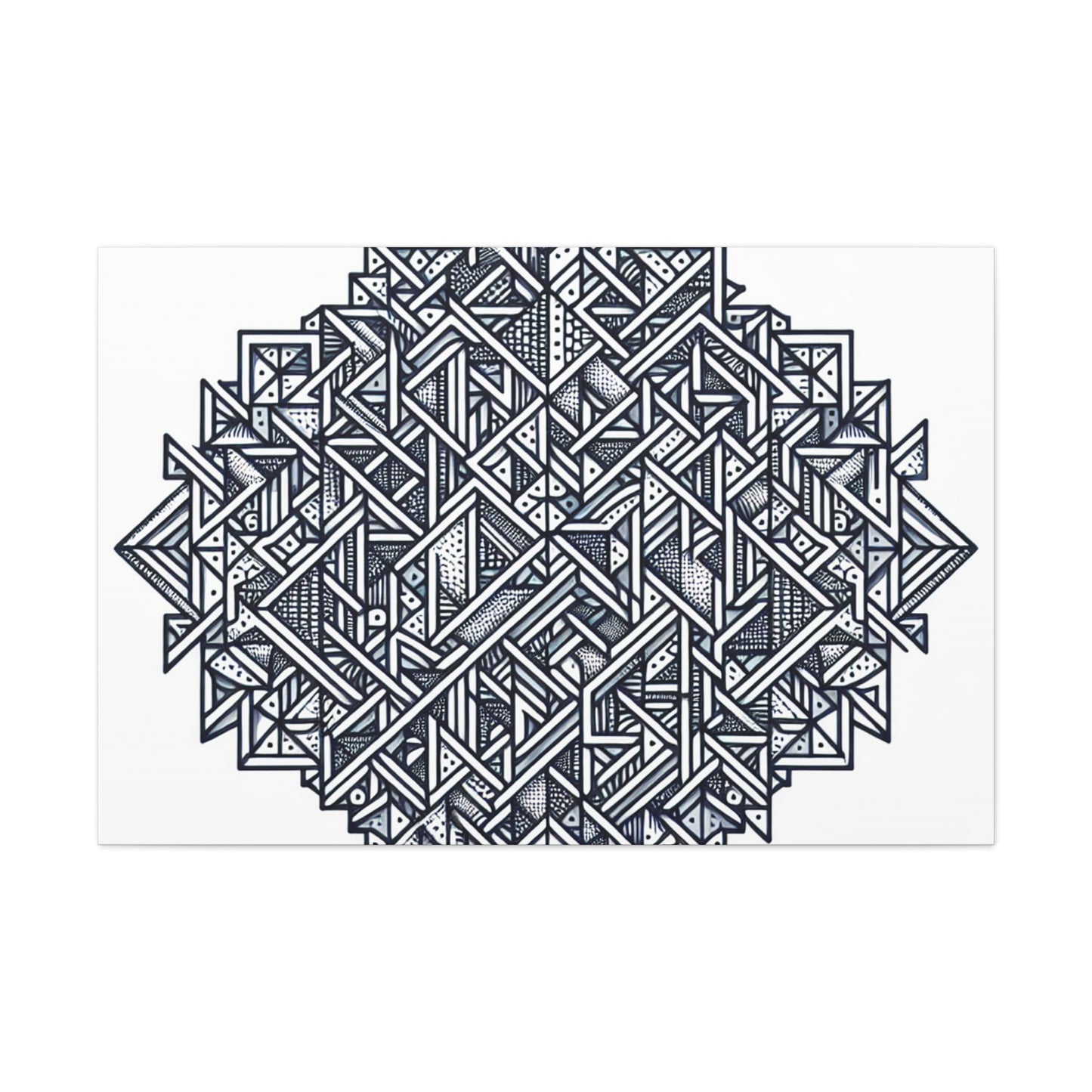 Triangular Fractal Mosaic- Canvas