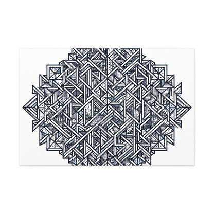 Triangular Fractal Mosaic- Canvas