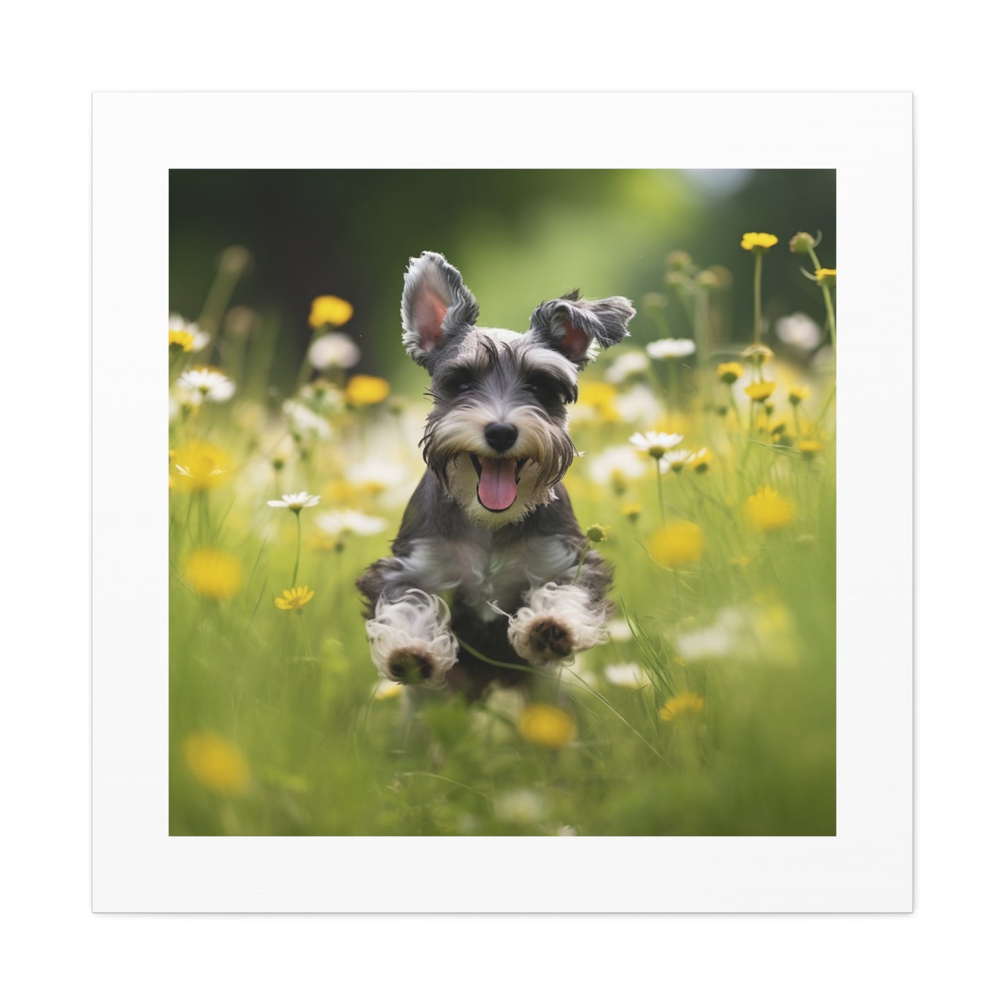 Vibrant Schnauzer Playtime