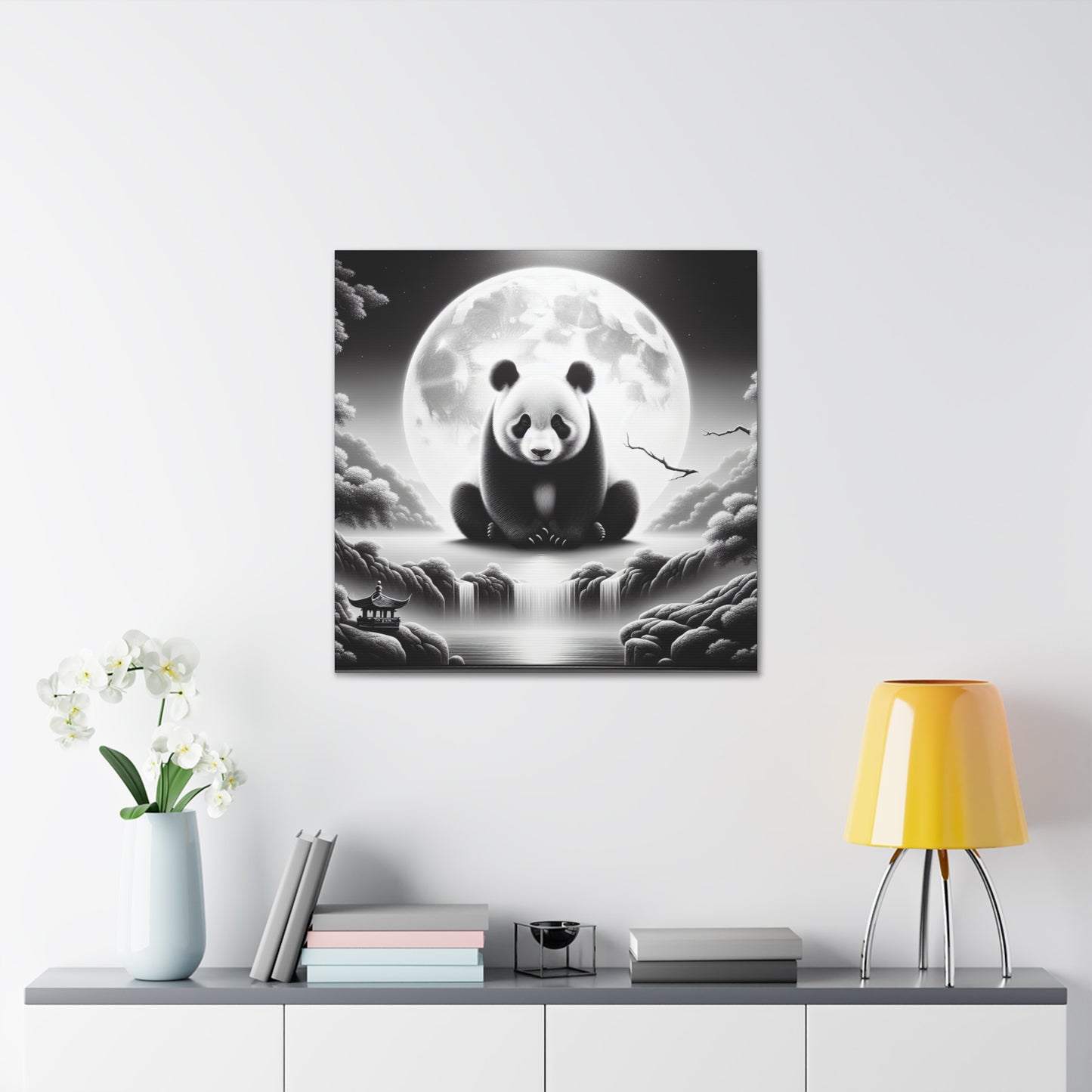 "Panda Moonlight"- Canvas