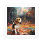 Impressionistic Beagle Zoo Play
