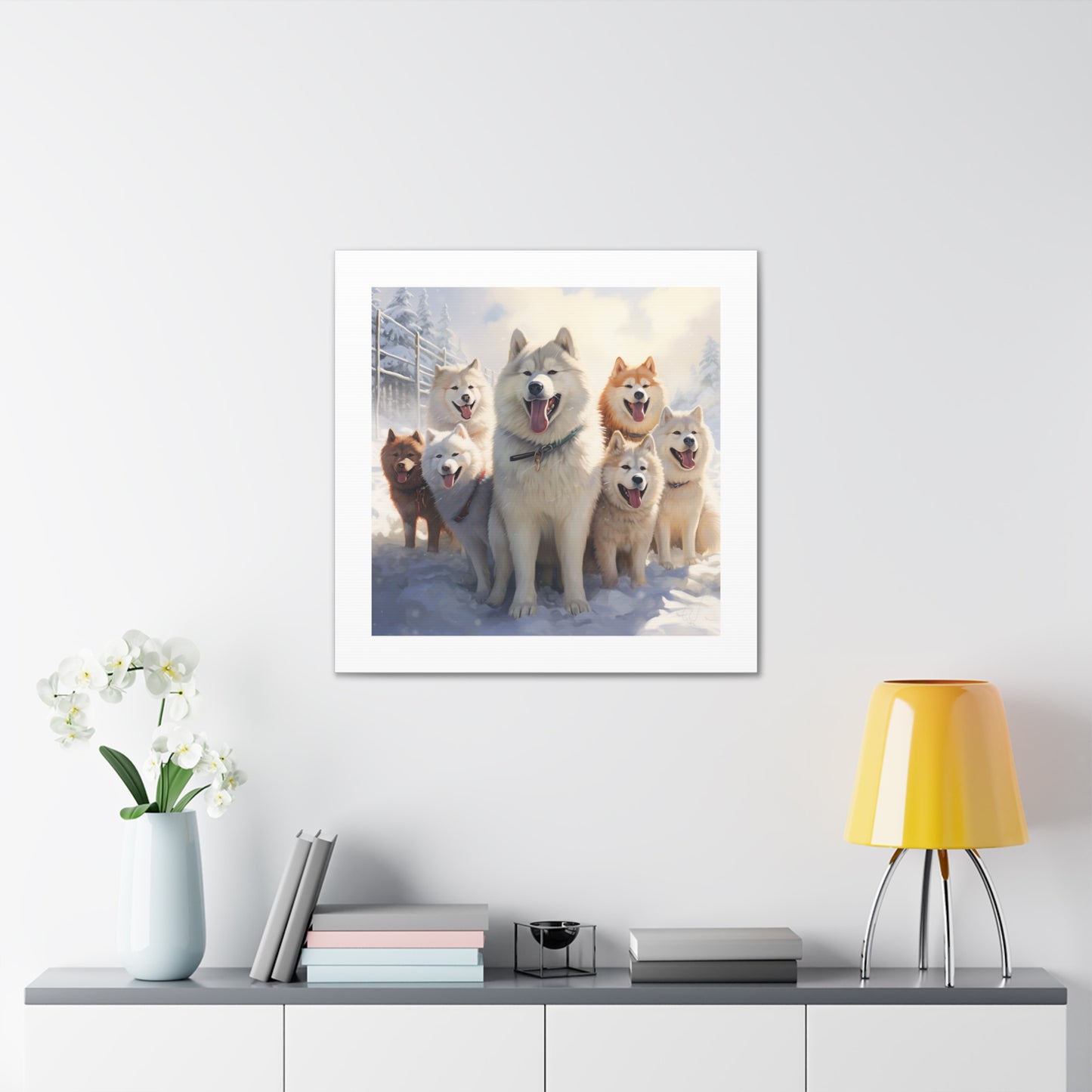 "Dazzling Doggies Snowscape"