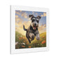 "Vivid Schnauzer Frolicking Pasture"