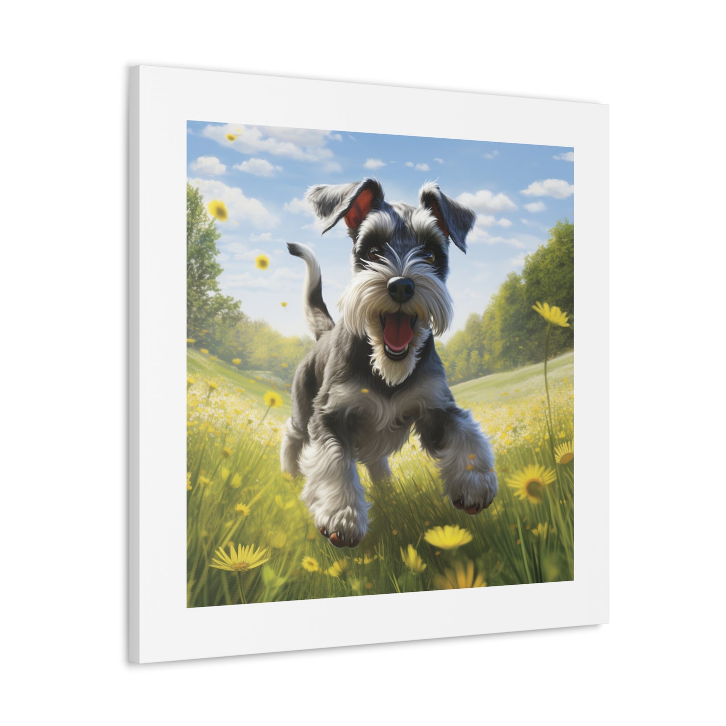 Joyful Schnauzer Pasture Canvas