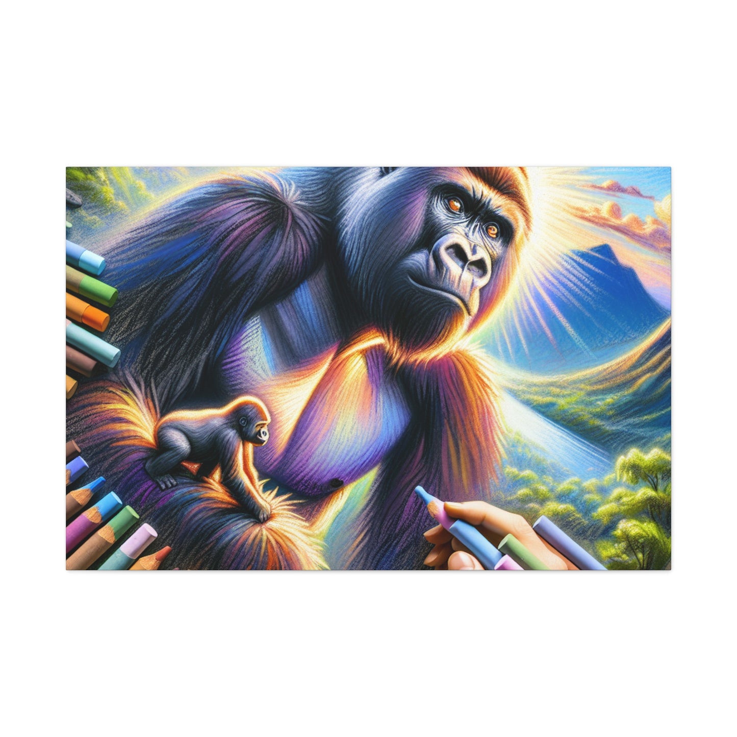 "Radiant Primate Panorama"