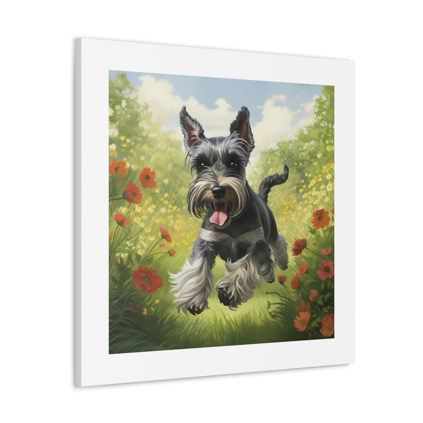 "Joyful Schnauzer Pasture Print"