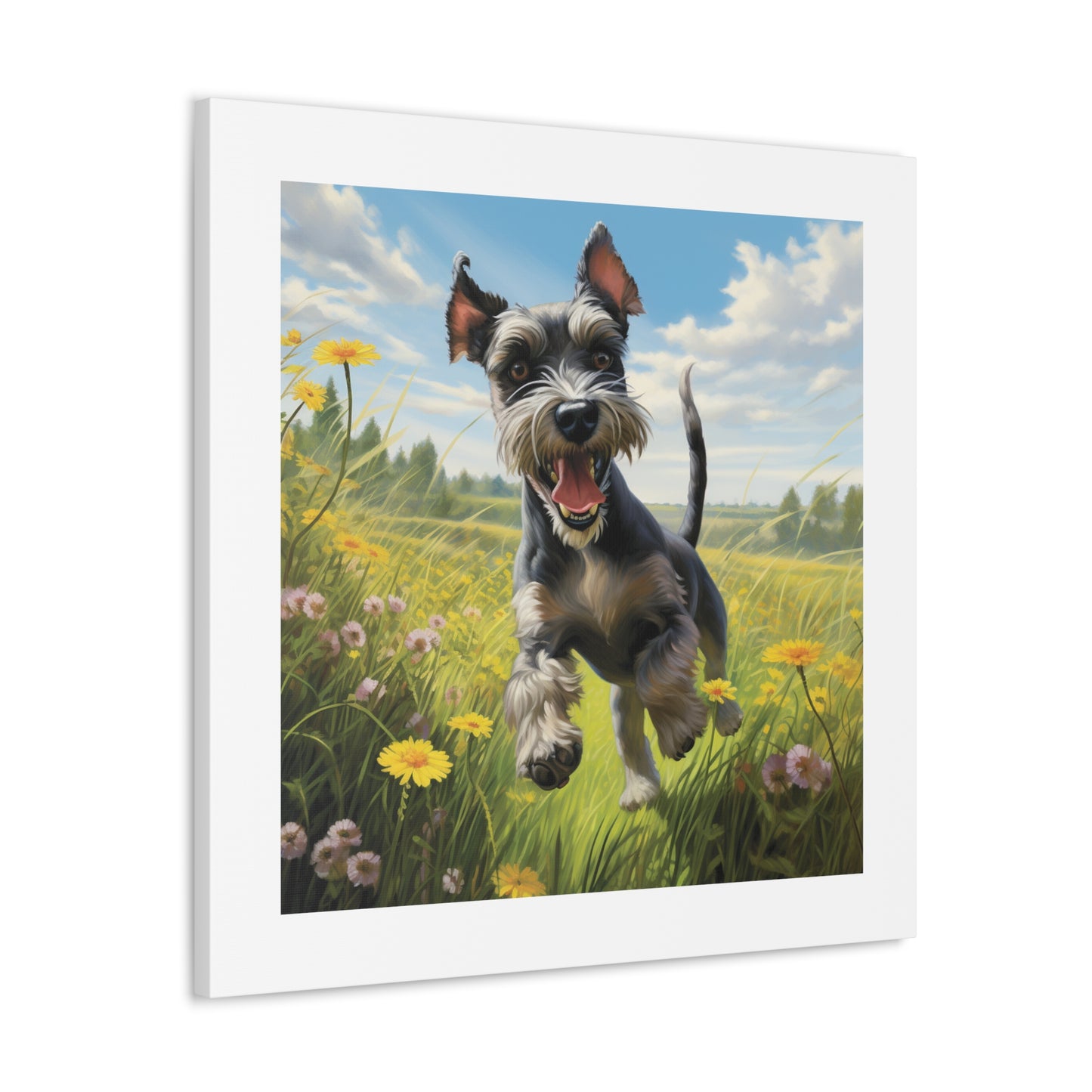 Joyful Frolicking Schnauzer Print