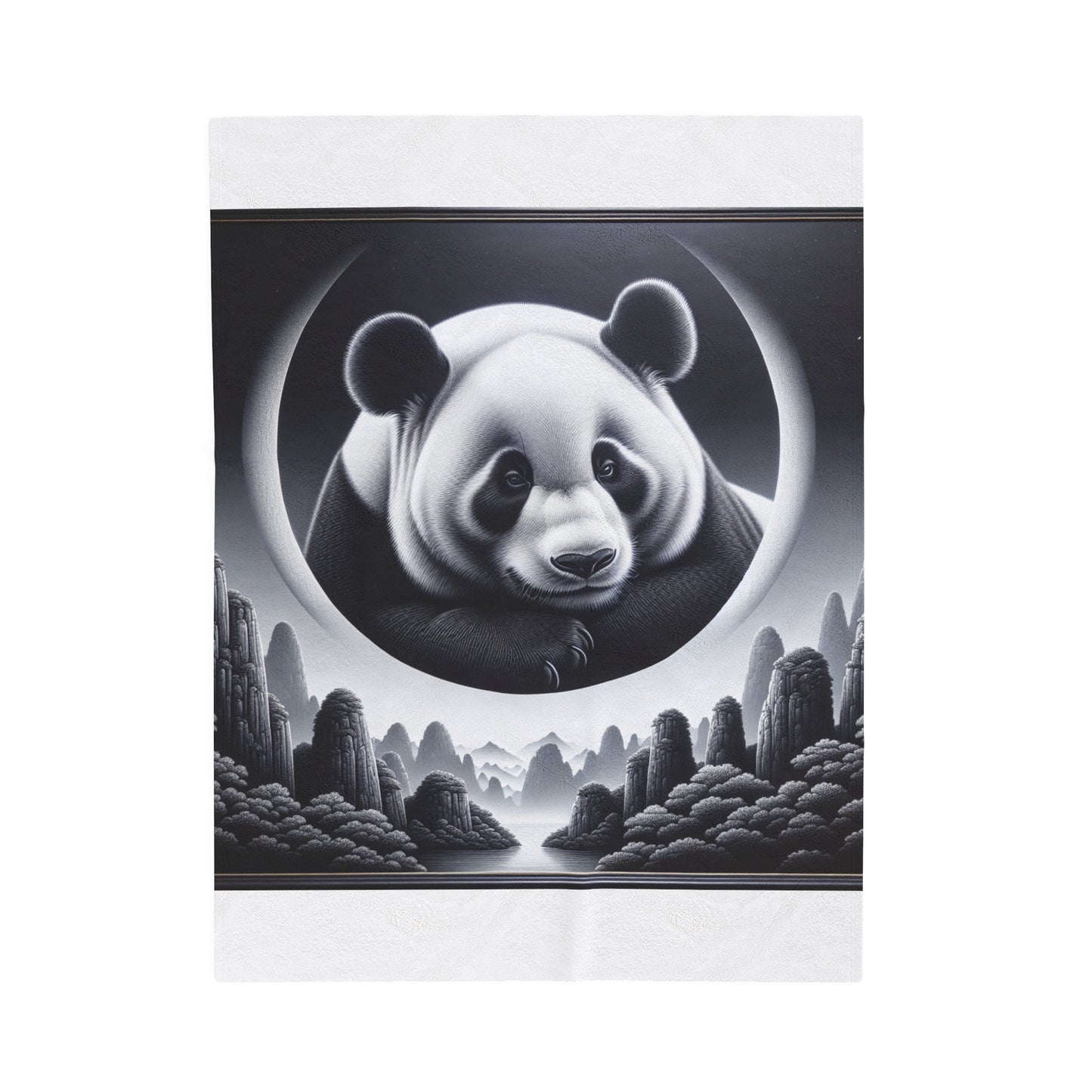 Serene Moonlit Panda -Blanket