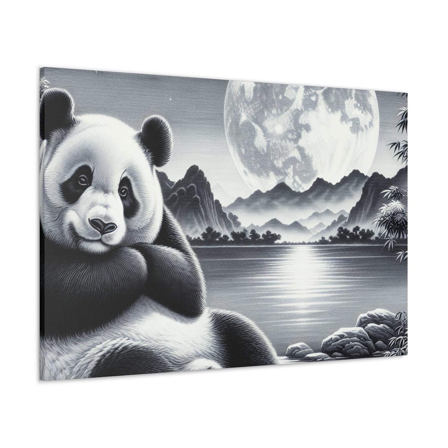 "Panda Moonlight"- Canvas