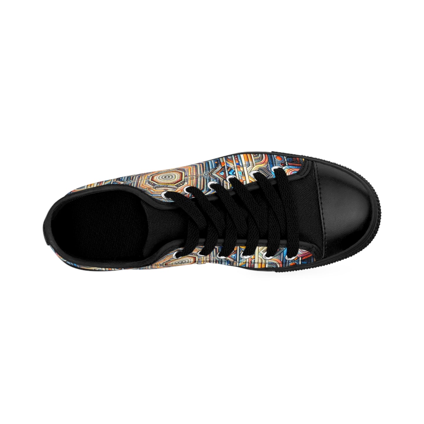 "HypnoDepth Canvas"- LowTop Shoes