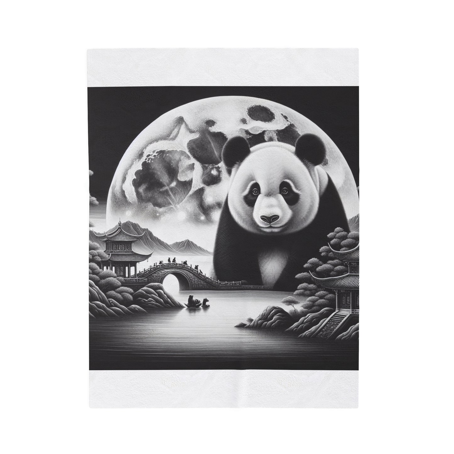 "Panda Moonlight" -Blanket