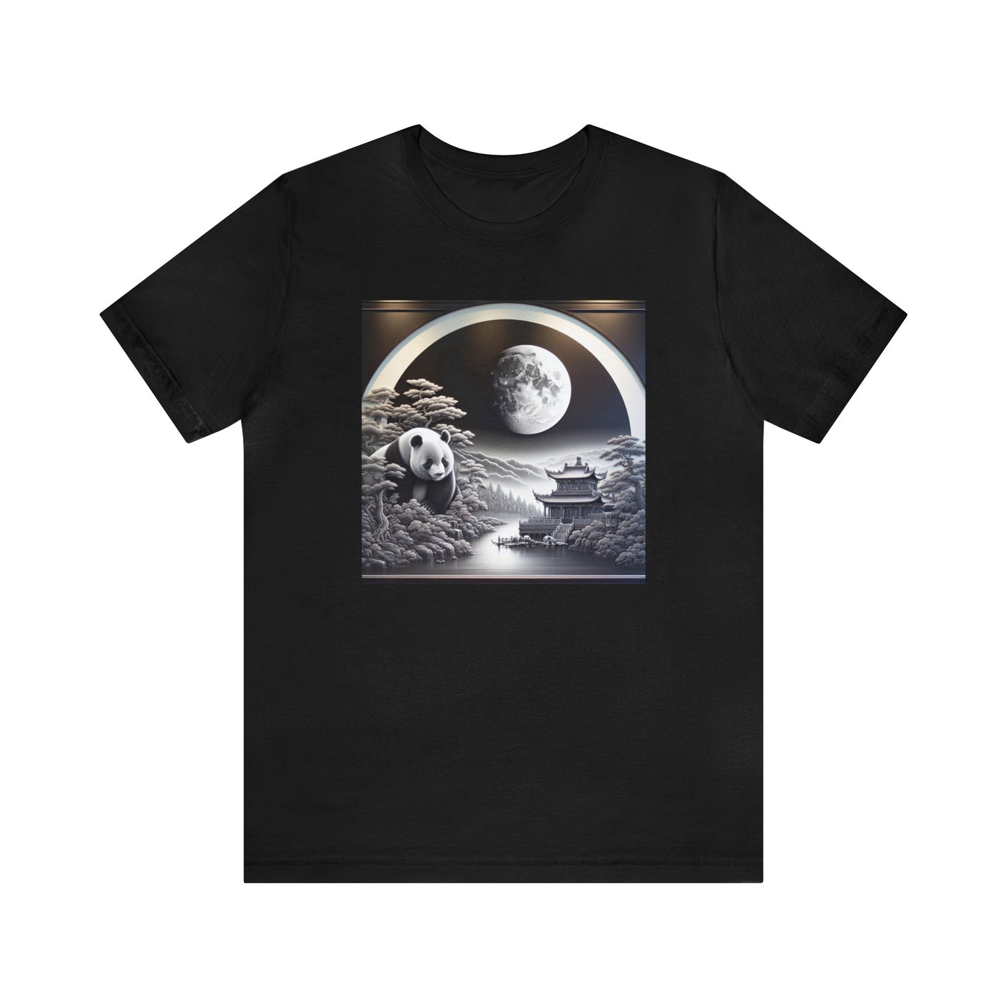 "Moonlit Panda Serenity"-  Tshirt