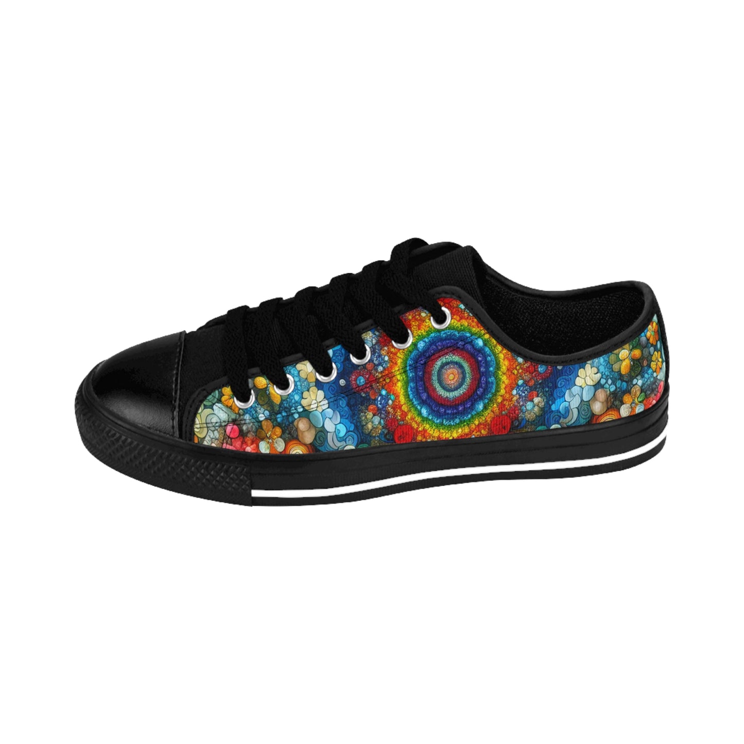 "Psychedelic BloomPrint"- LowTop Shoes