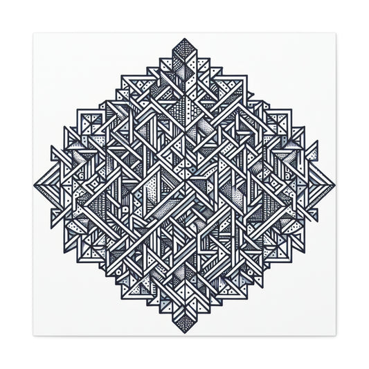 Triangular Fractal Mosaic- Canvas