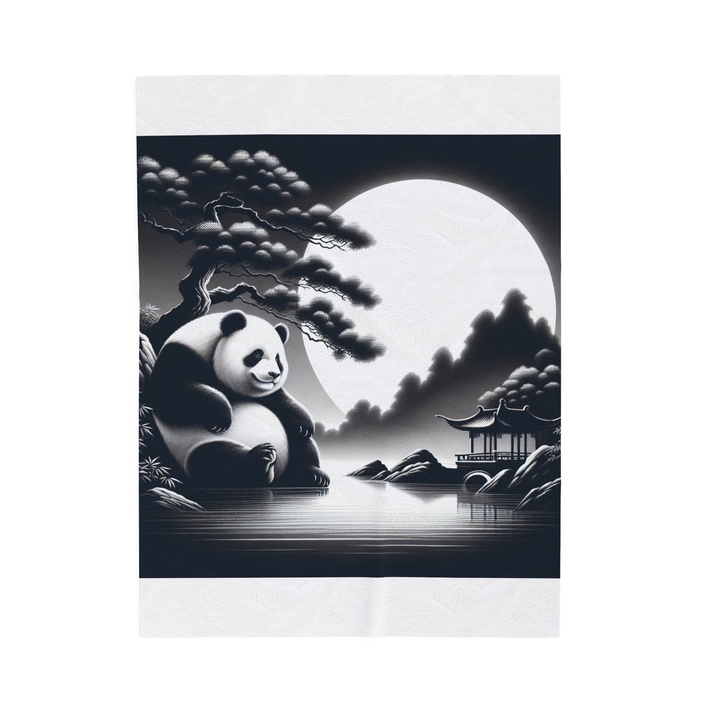 "Panda's Moonlit Majesty" -Blanket