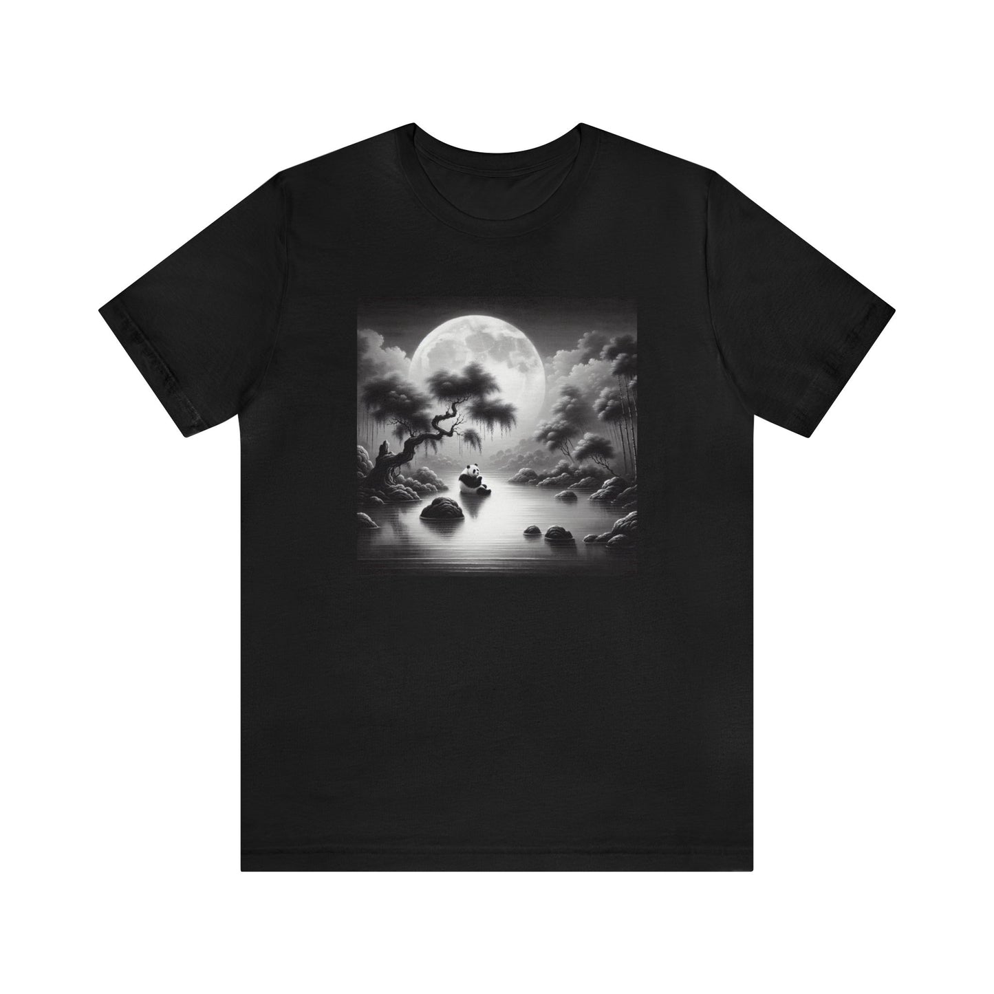 "Moonlit Panda Serenity"-  Tshirt