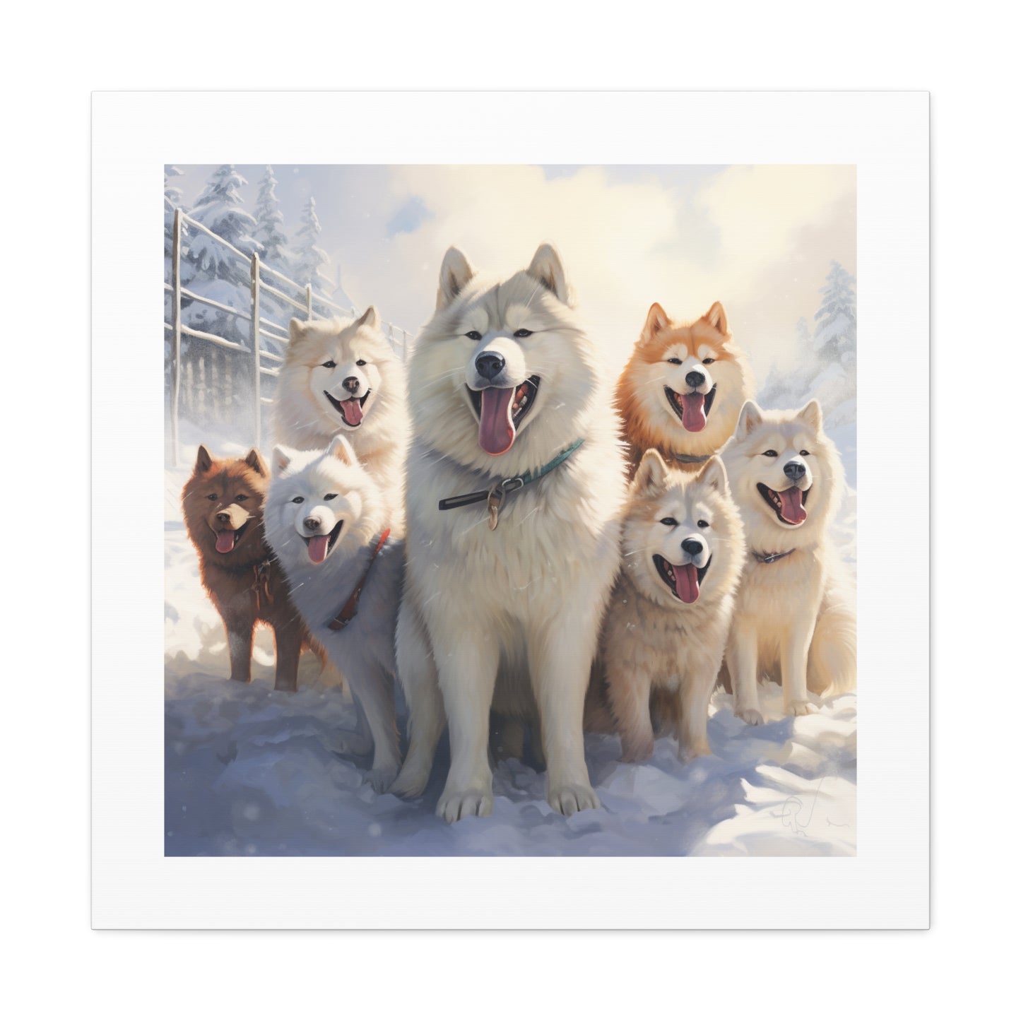 "Dazzling Doggies Snowscape"