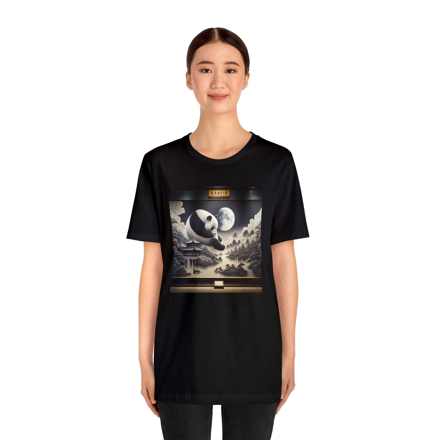 "Moonlit Splendor: Panda's Grace"-  Tshirt